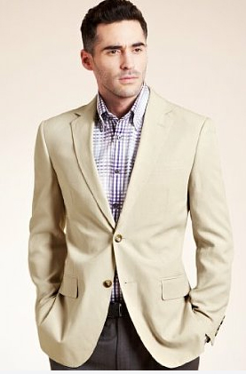 Big & Tall Collezione 2 Button Plain Suit with Linen | Dinner Suit